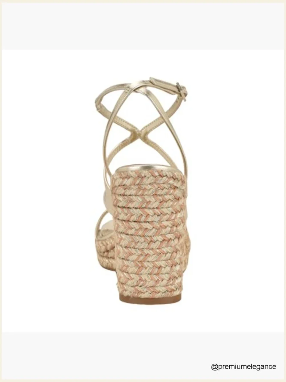 Faux Leather Open Toe Wedge Sandals with Slingback Buckle Strap